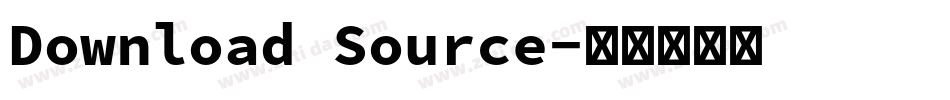 Download Source字体转换